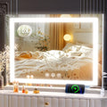LED Makeup Vanity Mirror 24" with USB Charging & 10X Magnification
