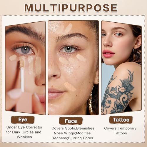 Dual-End Concealer Stick - Liquid & Balm for Full Coverage