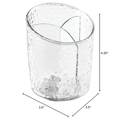 InterDesign Rain Cosmetic Organizer Cup for Vanity Cabinet, Clear