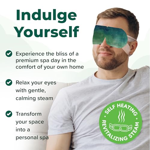 Heated Eye Mask for Dry Eyes - 16 Pack Self-Heating Steam
