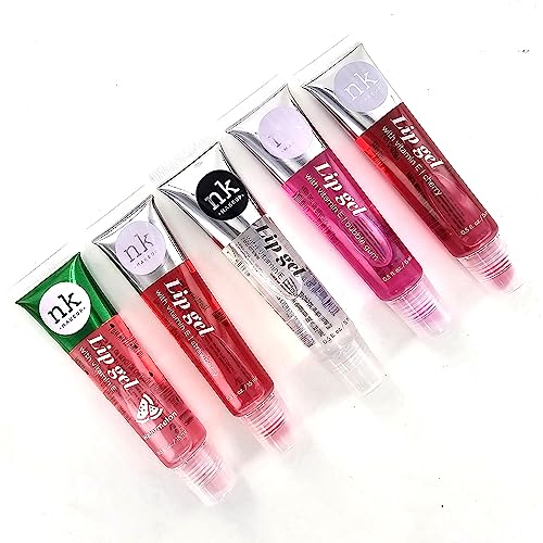 5-Pack Lip Gloss Set - Hydrating Lip Gels with Vitamin E