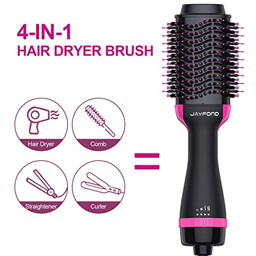 JAYFOND 4-in-1 Blow Dryer Brush and Volumizer with Ionic Technology