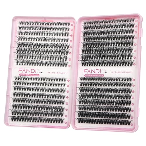 D Curl Eyelash Extensions Kit - 640PCS Natural Look Wispy Lashes
