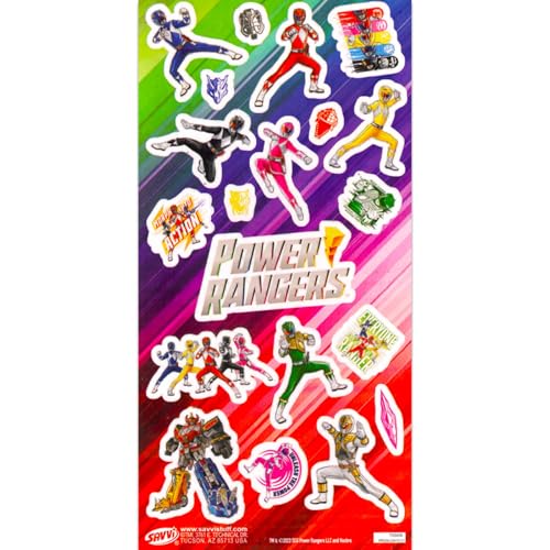 Power Rangers Party Favors Pack - Bundle with 150 Stickers and 75 Temporary Tattoos for Boys, Girls, Kids | Power Rangers Party Supplies
