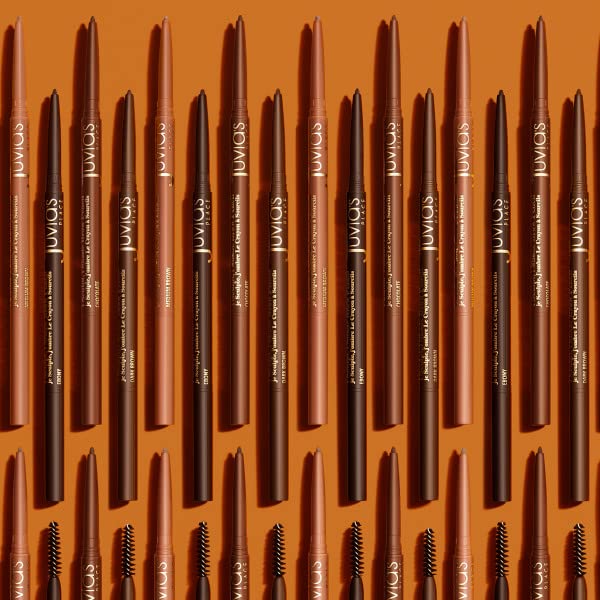 Juvia's Place iSculpt, iShade Chocolate - Eyebrow Pencil Liner with Spoolie Brush, Eyebrow Makeup, Brow Pencil Definer, Waterproof Eyebrow Pencil, Eyebrow Filler Pencil, Brow Liner Pencil