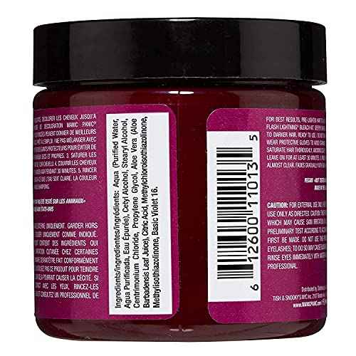 MANIC PANIC Classic Fuschia Shock Semi Permanent Hair Color - Dark Pink Hair Dye for Women & Men That Lasts 4-6 Weeks - Vegan, Ammonia & Cruelty-Free - Create & Mix Custom Shades (3 Pack)