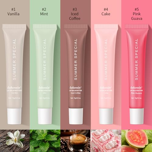Glossy Butter Lip Balm Set - 5 Pack Ultra-Hydrating