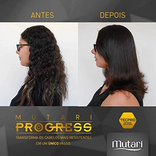 Mutari Progress Reductor Reconstructor 1L | Brazilian Keratin Treatment | Progressive Brush Hair Straightening | Smoothing System | Volume Reducer | 100% Straight | Frizzy Free