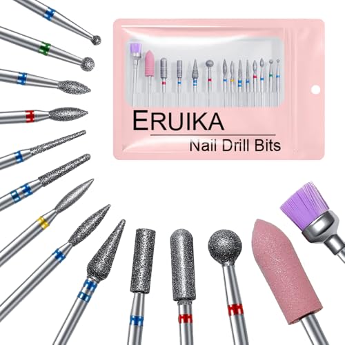 14-Piece Nail Drill Bits Set for Acrylic & Gel Nails