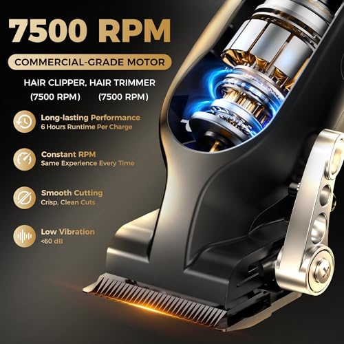 Professional Cordless Hair Clipper & Trimmer Set for Men