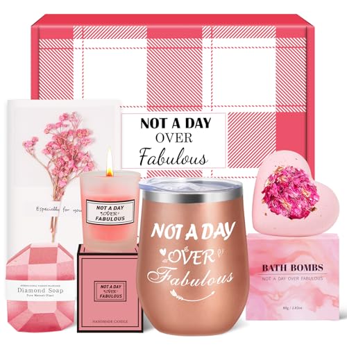 Valentines Day Gifts for Her, Relaxing Spa Gift Basket Set with Tumbler, Unique Gift Ideas for Mom Sister Wife Girlfriend, Mother's Day Gift for Her