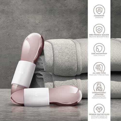 GESKE SmartAppGuided¢â Cool & Warm Duo Eye Massager | 7 in 1 | Time-saving Dual Massager | For Eyes & Face | Battery-free Cooling & Warming | Firms, Relaxes & De-Puffs Skin