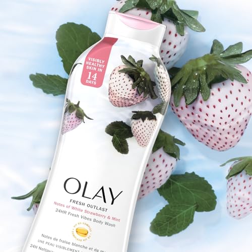 Olay Olay Fresh Outlast Body Wash, White Strawberry & Mint, 22 Fl Oz, 1 Pound