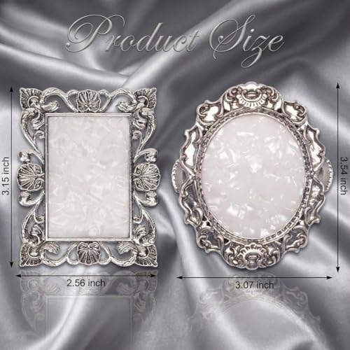 Nail Art Palette, 2 Pcs Resin Mixing Plate with Copper Edge