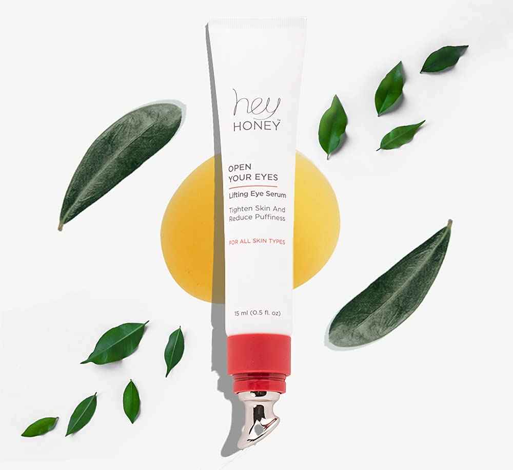 Hey Honey Open Your Eyes Lifting Eye Serum | Under Eye Cream for Dark Circles & Puffiness | Around The Eyes Hydration | Suitable For Sensitive Aging Skin | Delivers A Bright Rested look | 0.5 oz.