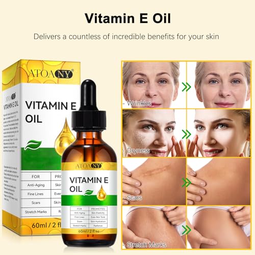 Vitamin E Oil 2 Fl Oz - Natural Antioxidant for Skin & Hair