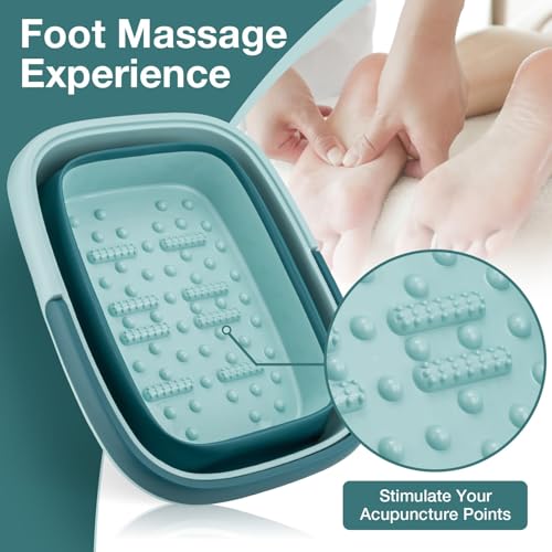 Collapsible Foot Bath Basin for Soaking & Massage - 15L