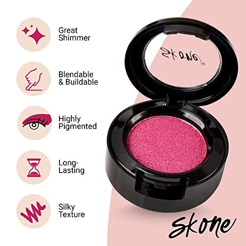Skone Gems Single Eyeshadow - Highly Pigmented Pink Shimmer