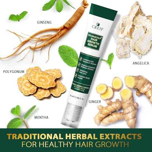 Hair Growth Serum Roll-On: Advanced Scalp Stimulator with 16 Botanical Extracts Veganic Natural Hair Growth Oil for Thicker Fuller Hair (2 Pack (2 * 20ml, Mint)