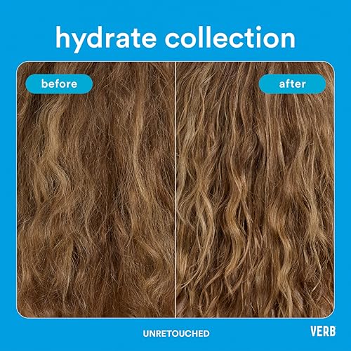 VERB Hydrate Shampoo + Conditioner Duo - Cleanses + Nourishes Dry + Frizzy Hair to Smooth + Reduce Frizz - Amber + Warm Jasmine Scent