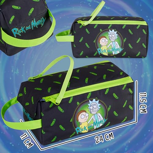 RICK AND MORTY Toiletry Bag for Men Teenagers - Wash Bag Travel Toiletries Bag Grooming Travel Gym - Gifts for Him