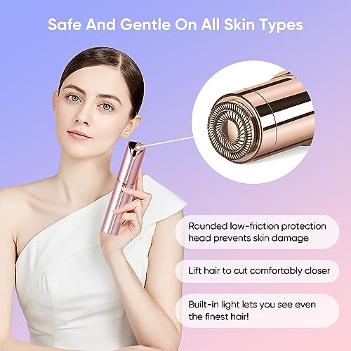 Painless Facial Hair Remover for Women - USB Rechargeable Electric Shaver