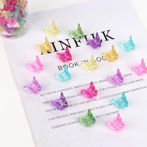 YISSION 60Pcs Mini Butterfly Hair Clips - Y2K Colorful Accessories