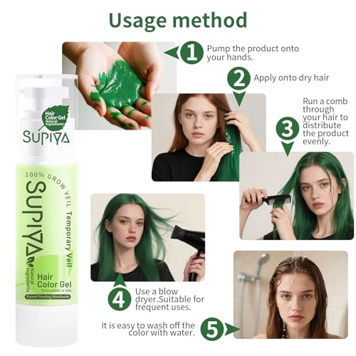 Temporary Yellow Hair Gel Dye - Washable Color Cream for Kids & Adults