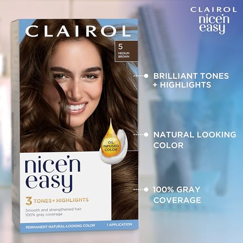 Clairol Nice'n Easy Permanent Hair Dye, 8R Medium Reddish Blonde Hair Color, Pack of 3