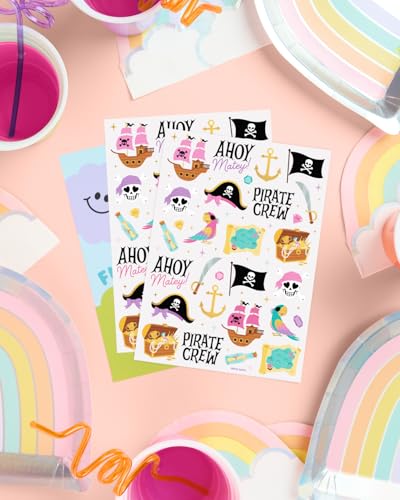 xo, Fetti Pirate Crew Temporary Tattoos - 48 Gold Foil