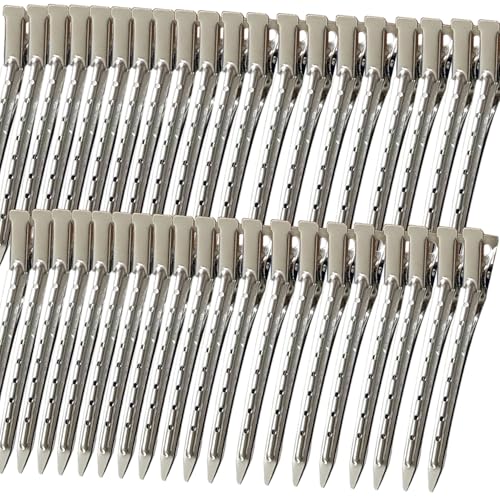40 Pcs Metal Duck Bill Hair Clips - 3.5 Inch Alligator Clips for Thick & Thin Hair