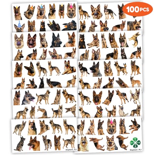 German Shepherd Temporary Tattoos - 100 PCS Party Favors