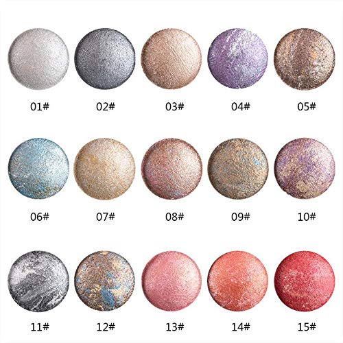 Baked Eye Shadow Palette - Metallic Glitter Powder