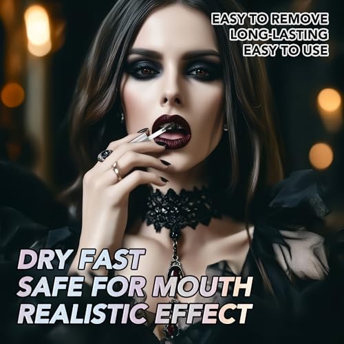 Black Tooth Paint - Temporary Teeth Makeup for Halloween Costumes