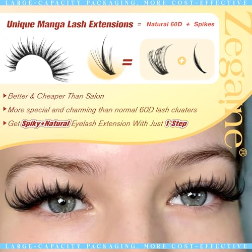 Manga Cluster Lashes 300Pcs 13-21MM D-Curly Wispy Eyelash Extensions