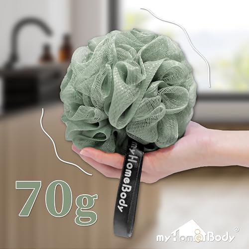 myHomeBody 70g Loofah Sponge 3-Pack with Activated Charcoal