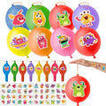 Monster Party Favors Set - 72 Pc Bundle with Balloons & Tattoos