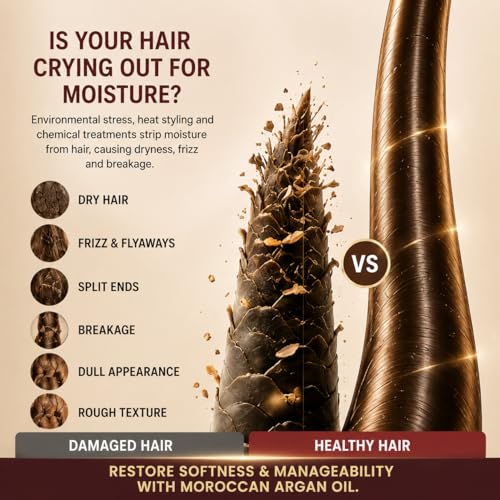 N PLUS Moroccan Argan Oil for Hair - Dry & Damaged Hair Treatment
