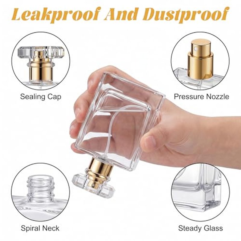 12 Pack 30ml Glass Perfume Bottles with Gold Atomizers
