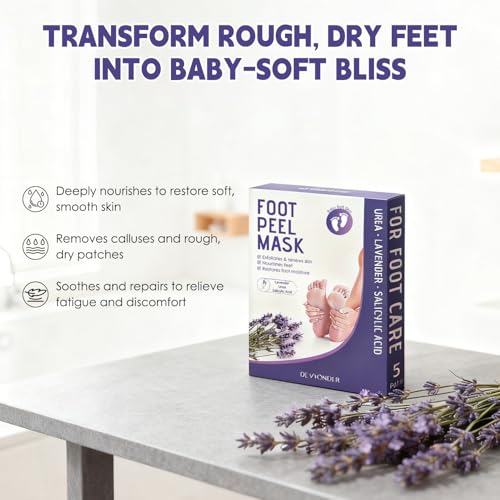 Foot Peeling Mask 5 Pack – Exfoliator for Soft, Smooth Feet