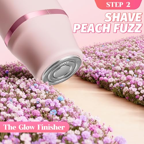 Bikini Trimmer for Women, IPX7 Waterproof, Painless Rechargeable Electric Razor Remover, 2-in-1 Facial & Pubic Hair Removal for Sensitive Skin, Portable Travel Size, Valentines Day Gifts for Her, Pink