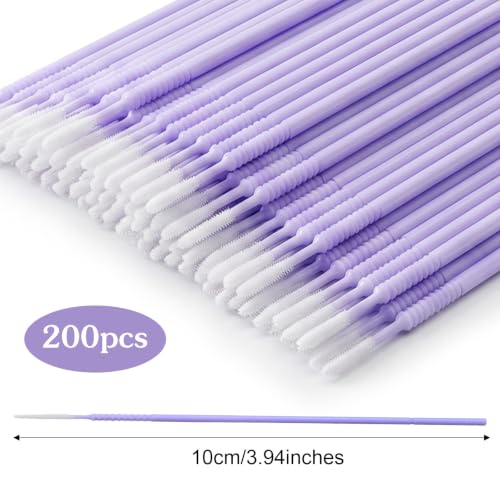 200PCS Micro Swabs for Eyelash Extensions Long-Tip Applicators