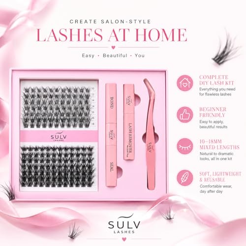 SULV Eyelash Clusters Kit - DIY Wispy Lash Extensions 10-18mm