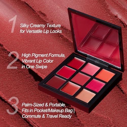 9 Colors Matte Velvet Lipstick Palette – Long Lasting Waterproof