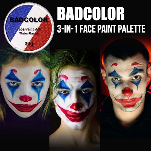Patriotic US Flag Face Paint Kit - Red, White & Blue Body Paint
