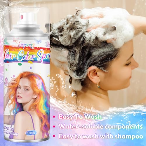 Blue Temporary Hair Color Spray – Fast Wash Out, 4.06oz