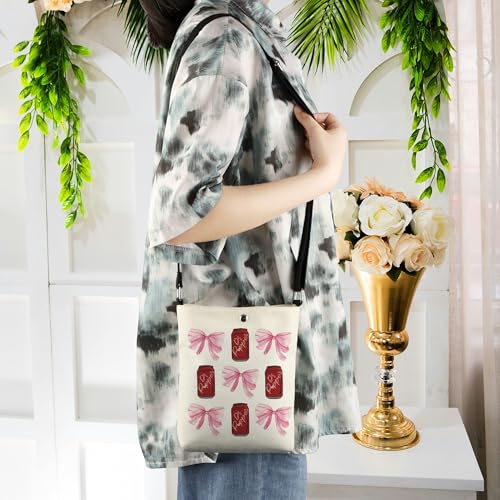 Pink Bow Soda Crossbody Bag - Soda Lover Gift