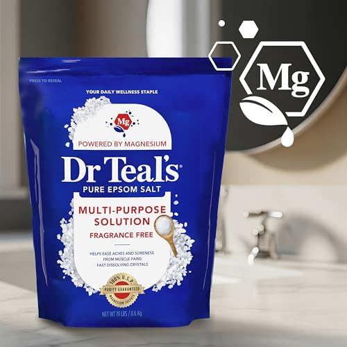 Pure Epsom Salt Bulk Size - 19 lbs, Fragrance Free for Relaxation