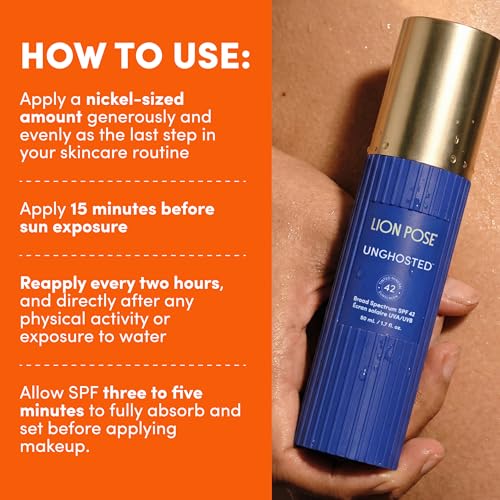 UNGHOSTED Sheer Tinted Mineral SPF 42 with Moisture-Boosting Squalane, Sunscreen for Face and Body, Mineral Sunscreen Lotion, UVA/UVB protection, 1.7 fl oz