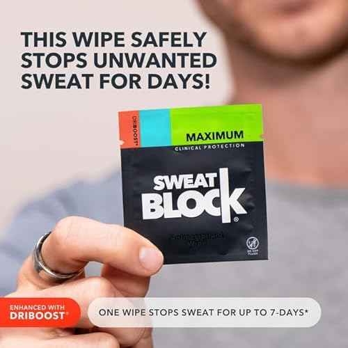 SweatBlock Antiperspirant Wipes - Maximum Clinical Strength - Treat Hyperhidrosis & Excessive Sweating for Men, Women, & Teens - up to 7 Days Protection Per Wipe - Dermatologist Tested - 30 Wipes